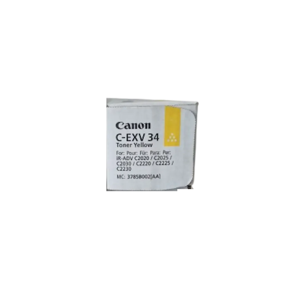 Canon C-EXV34 Yellow Toner Cartridge (3785B002AA)